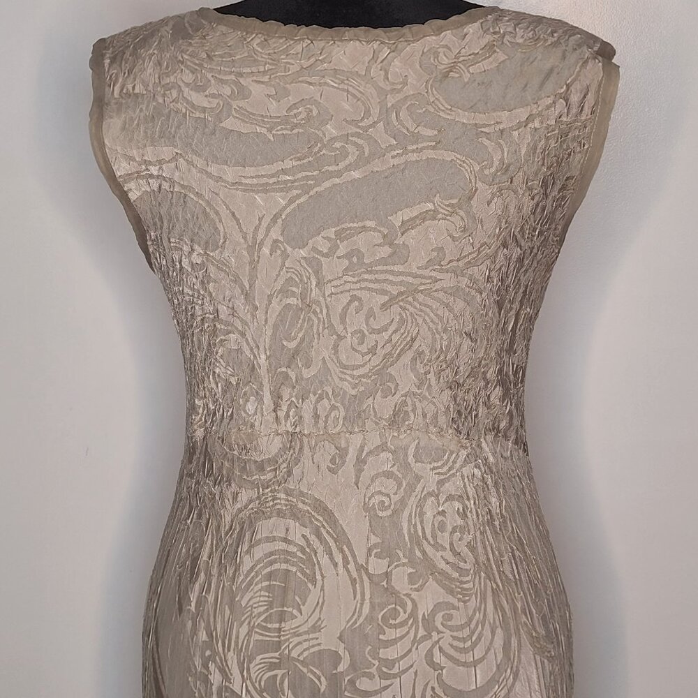 Komarov Beige Crinkle Maxi Dress – Size XL - Picture 6 of 11